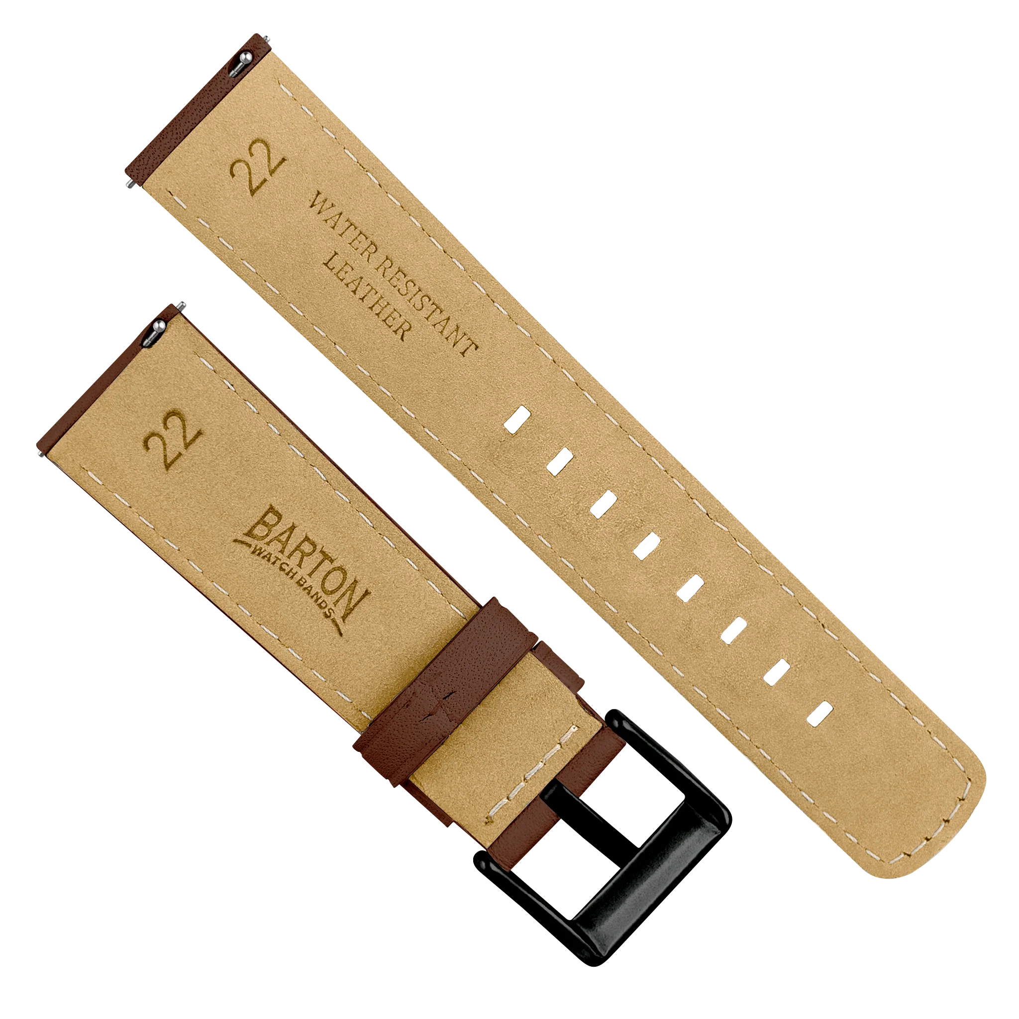 Fossil Gen 6 (44mm) Light Brown Pittards Performance Leather Brown Stitching Watch Band - Image 7