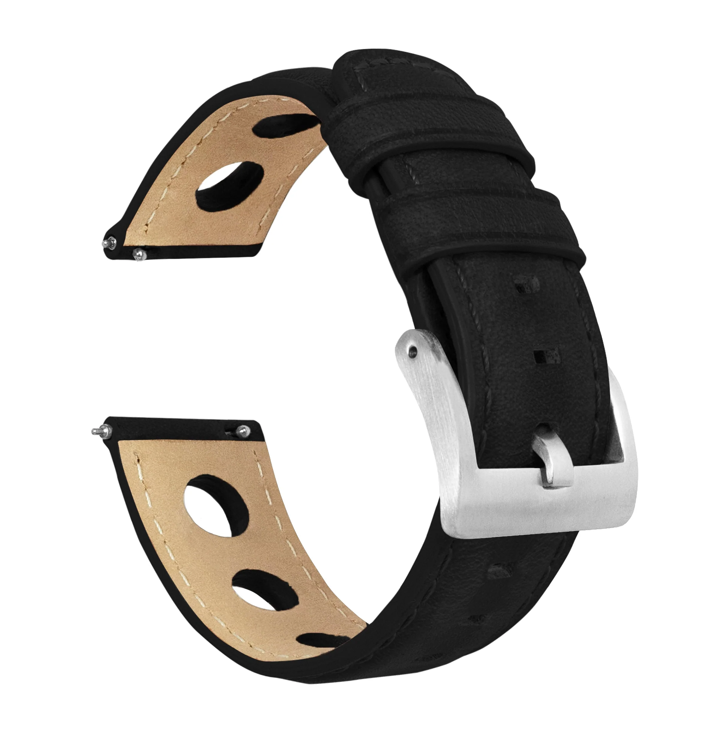 Polar Pacer & Pacer Pro Rally Horween Leather Black Watch Band