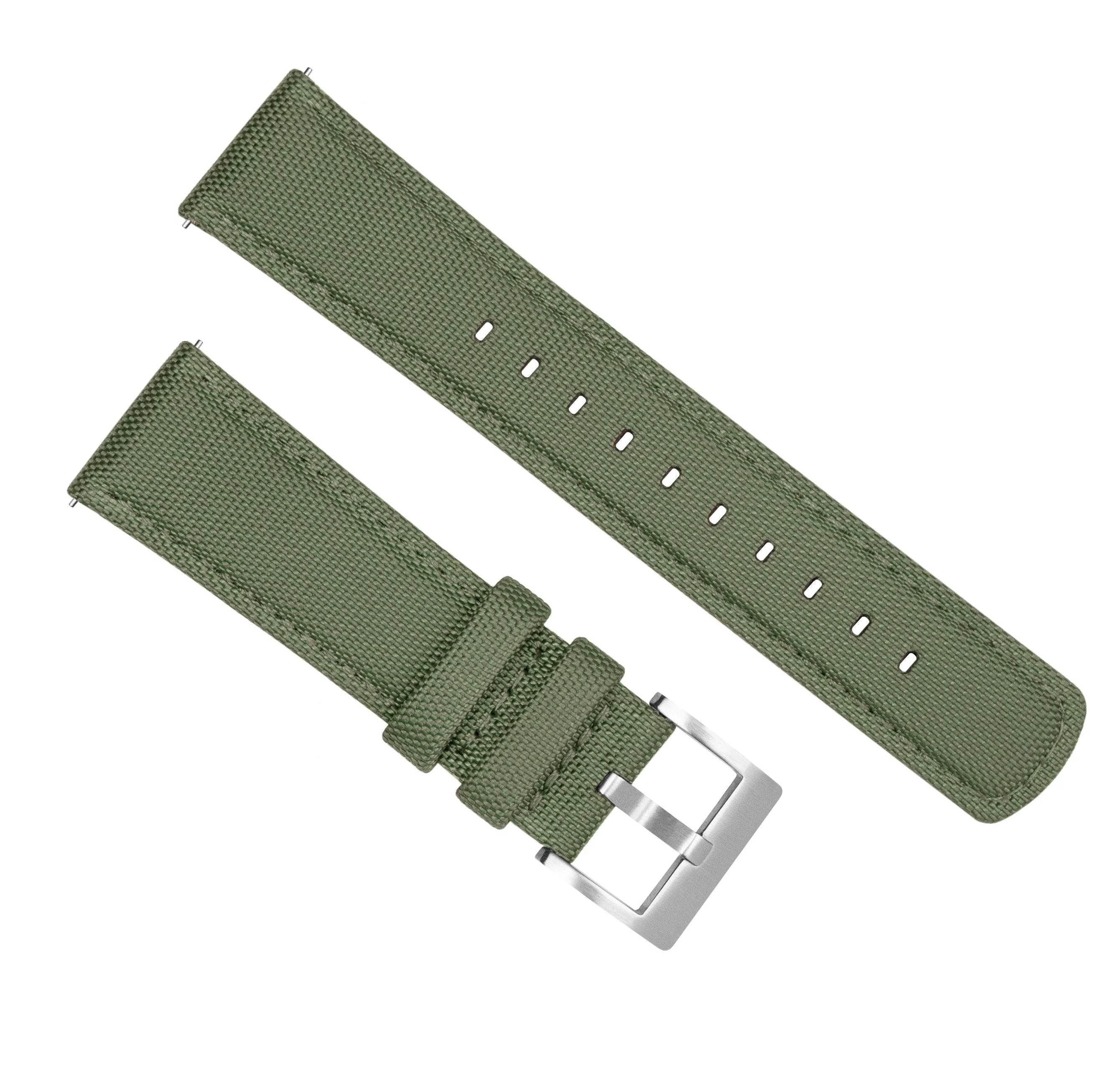 Fossil Gen 6 (44mm) Sailcloth Quick Release Army Green Watch Band - Image 3