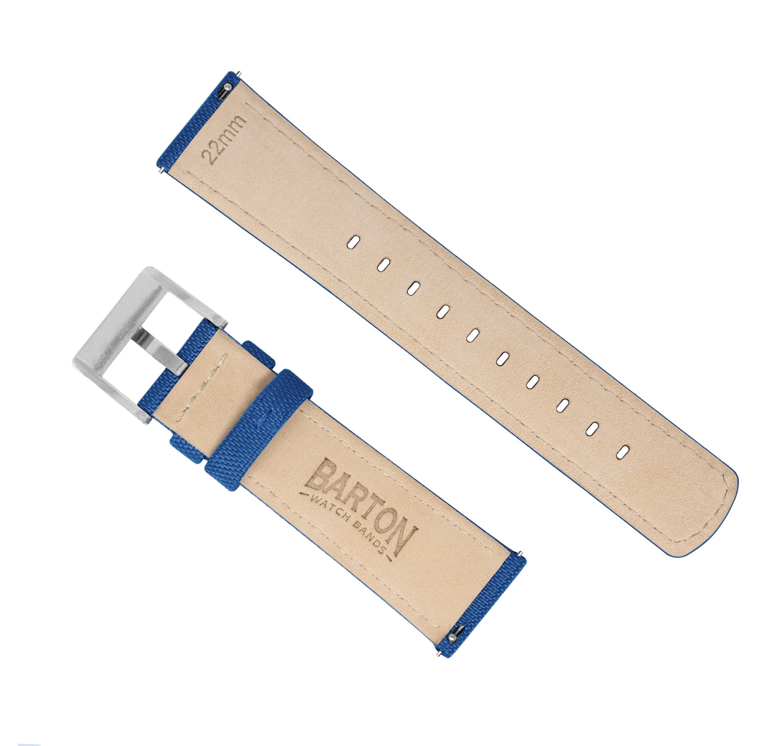Polar Pacer & Pacer Pro Sailcloth Quick Release Royal Blue Watch Band - Image 4