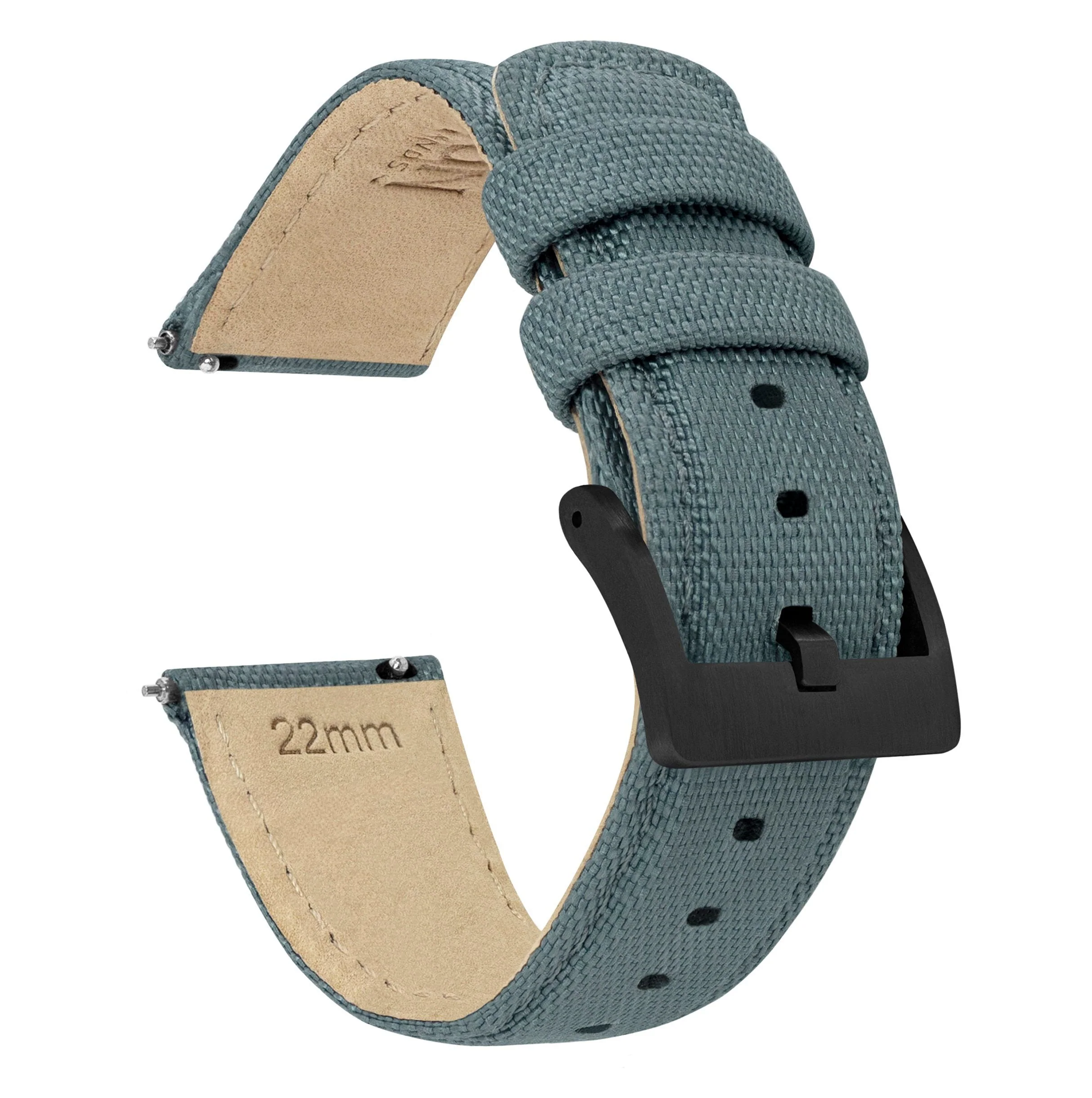 Fossil Gen 6 (44mm) Sailcloth Quick Release Slate Grey Watch Band - Image 2