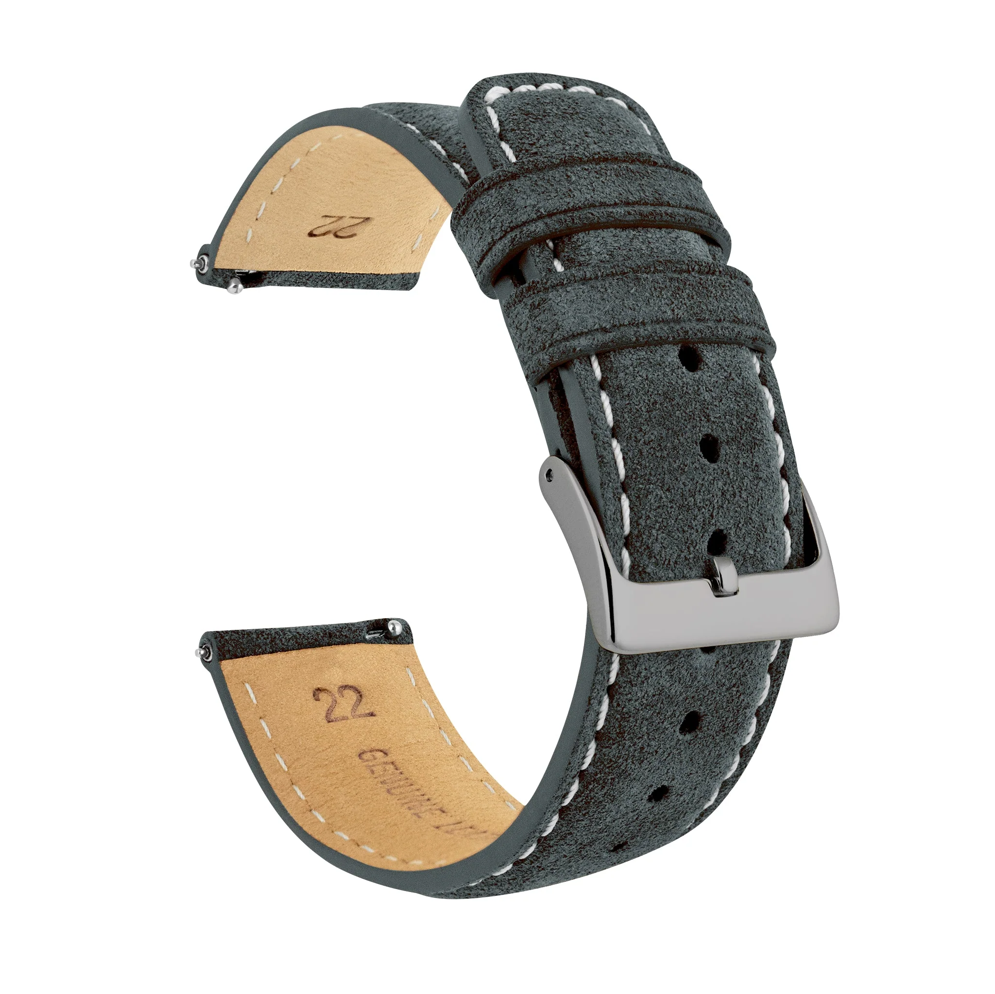 Fossil Gen 6 (44mm) Slate Grey Suede Beige Stitching Watch Band