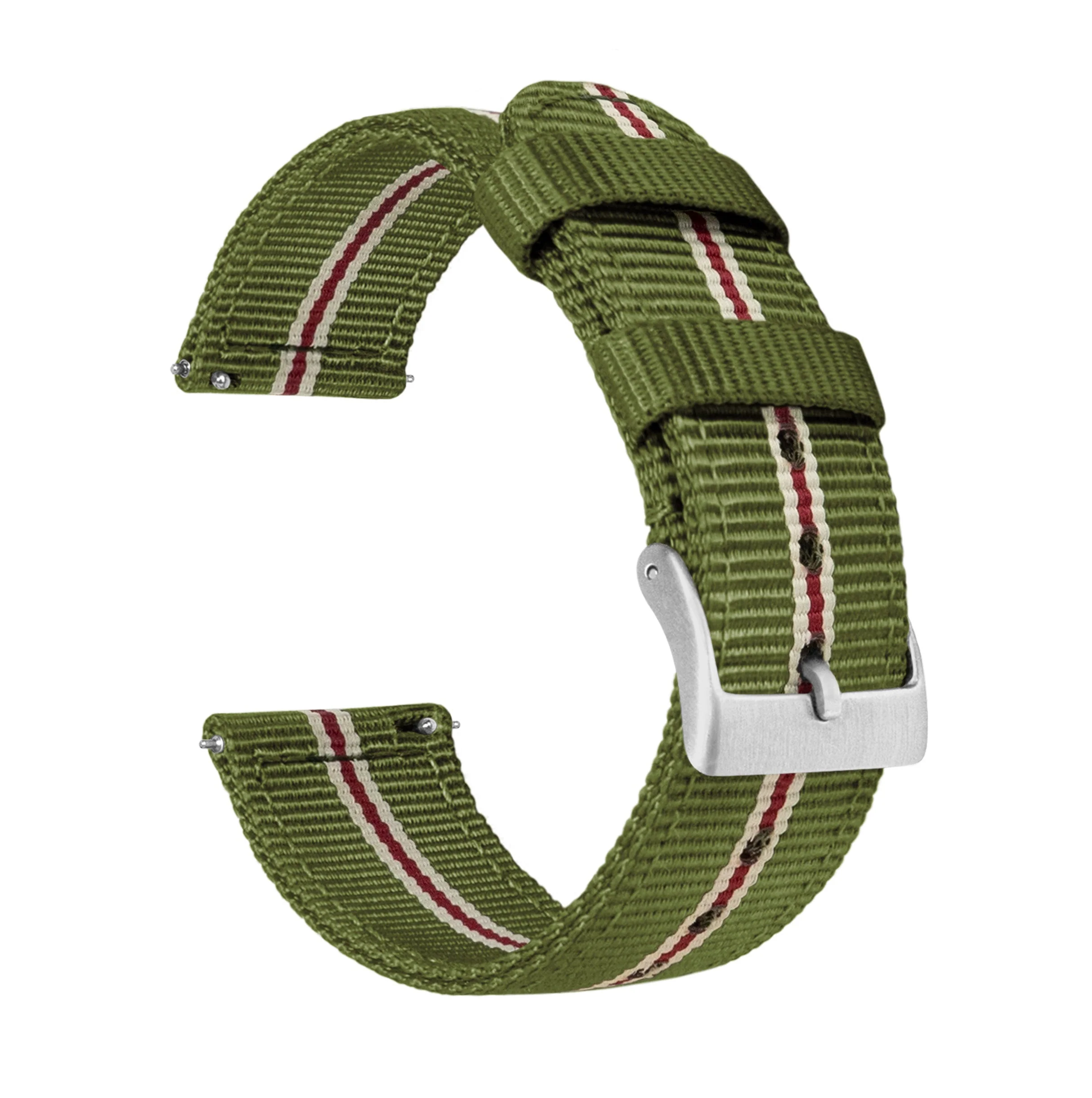 Fossil Gen 6 (44mm) Two Piece NATO® style Army Green Crimson Watch Band