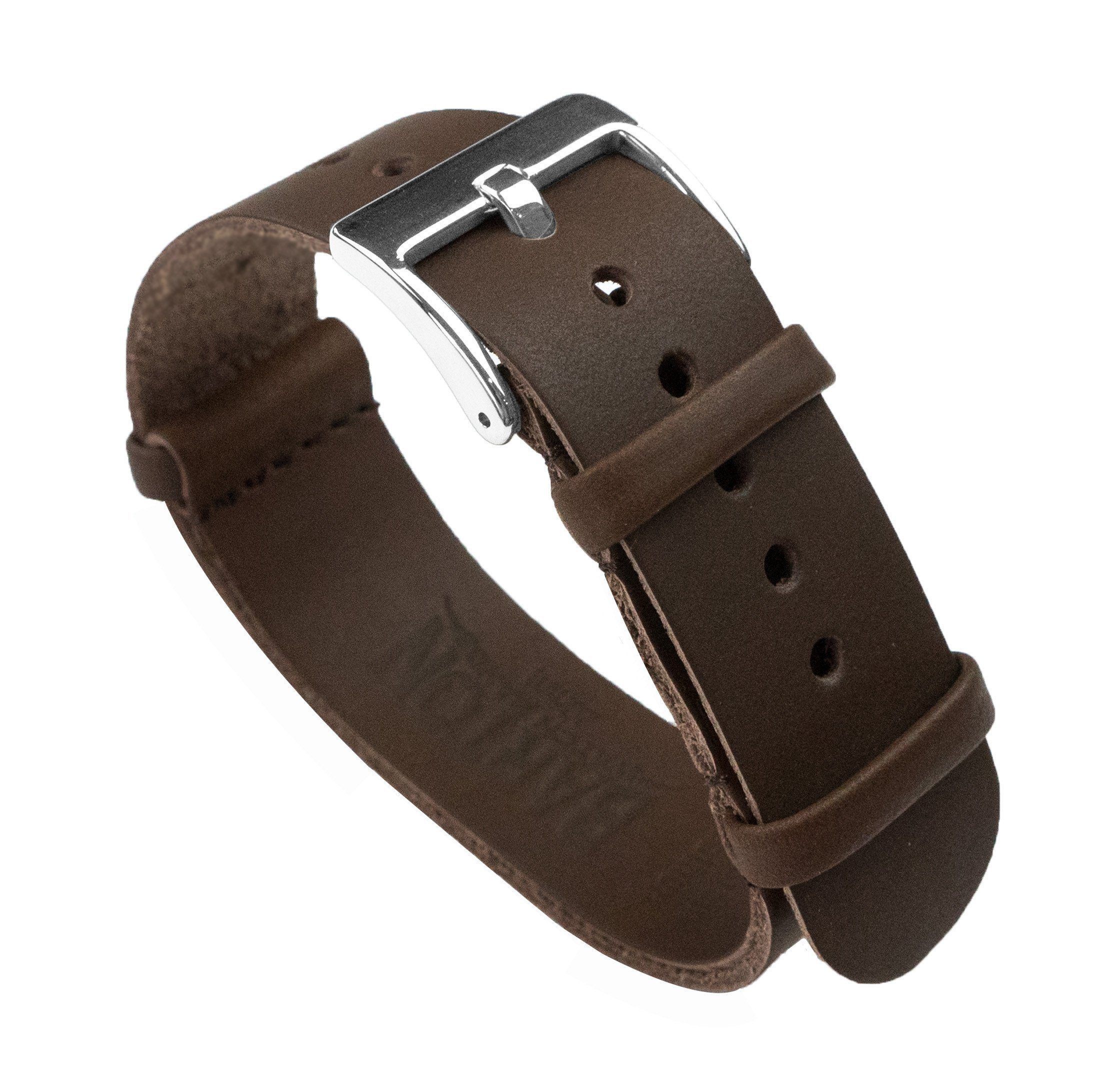 Saddle Brown Leather NATO® style Watch Band - Oris Divers Sixty-Five 42mm (22mm)