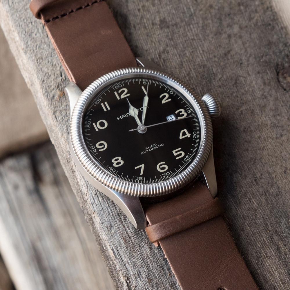 Saddle Brown Leather NATO® style Watch Band - Oris Divers Sixty-Five 42mm (22mm) - Image 2