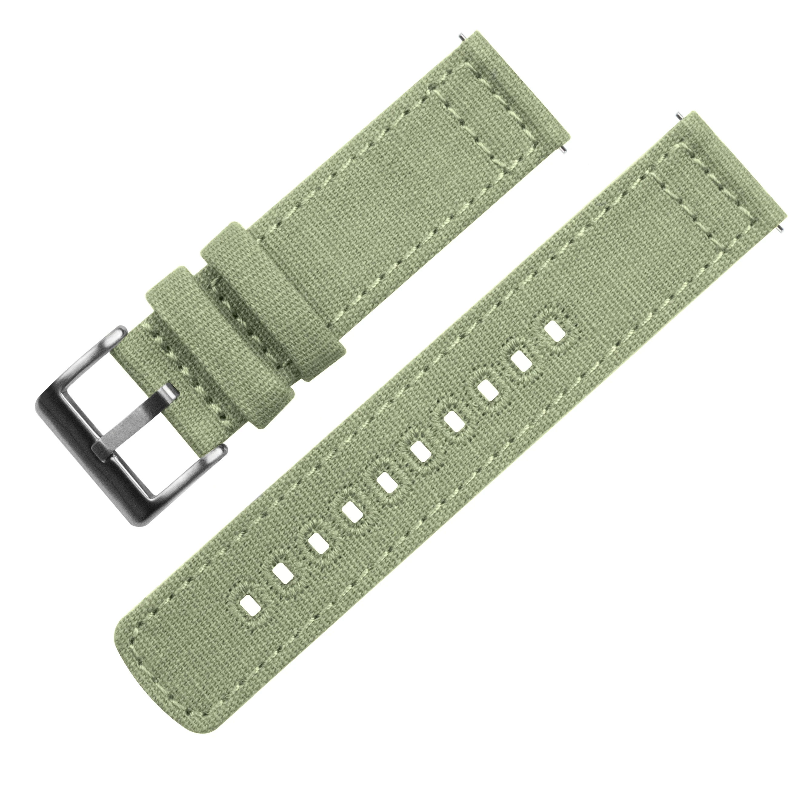 Sage Green Premium Canvas Watch Band - Oris Divers Sixty-Five 40mm (20mm) - Image 3