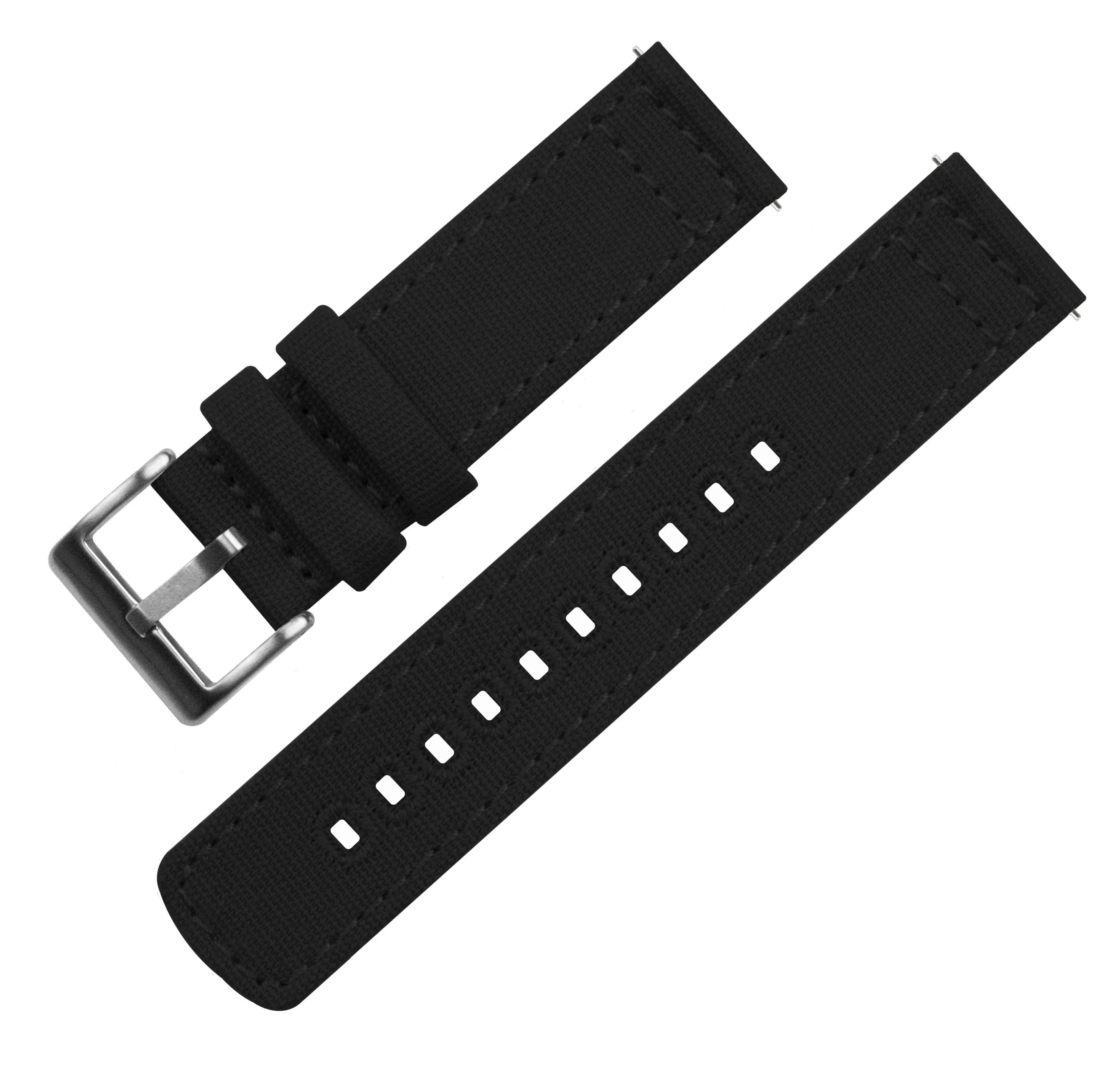 Samsung Galaxy Watch Active 2 Black Canvas Watch Band - Image 3