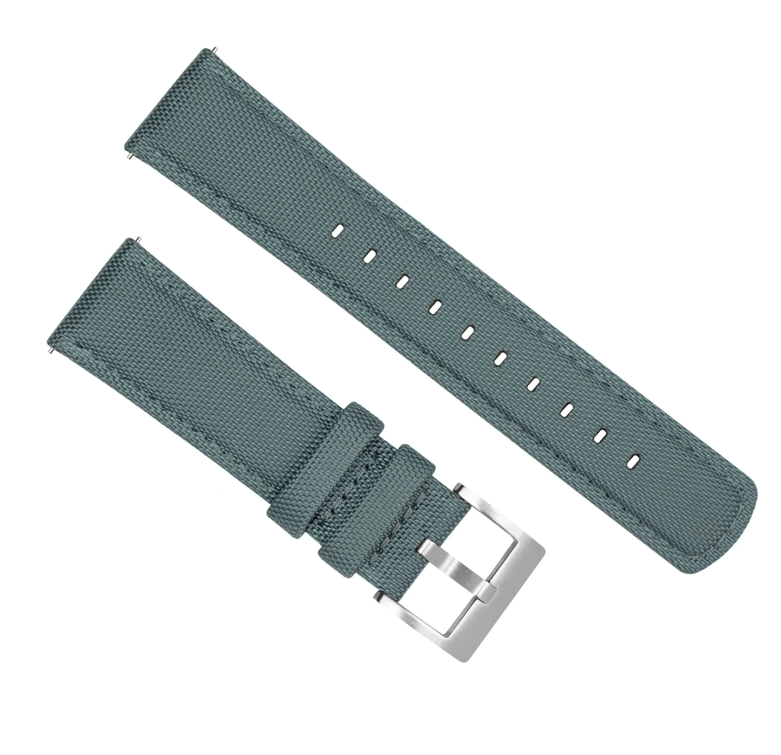 Samsung Galaxy Watch Active 2 Sailcloth Quick Release Slate Grey Watch Band - Image 3