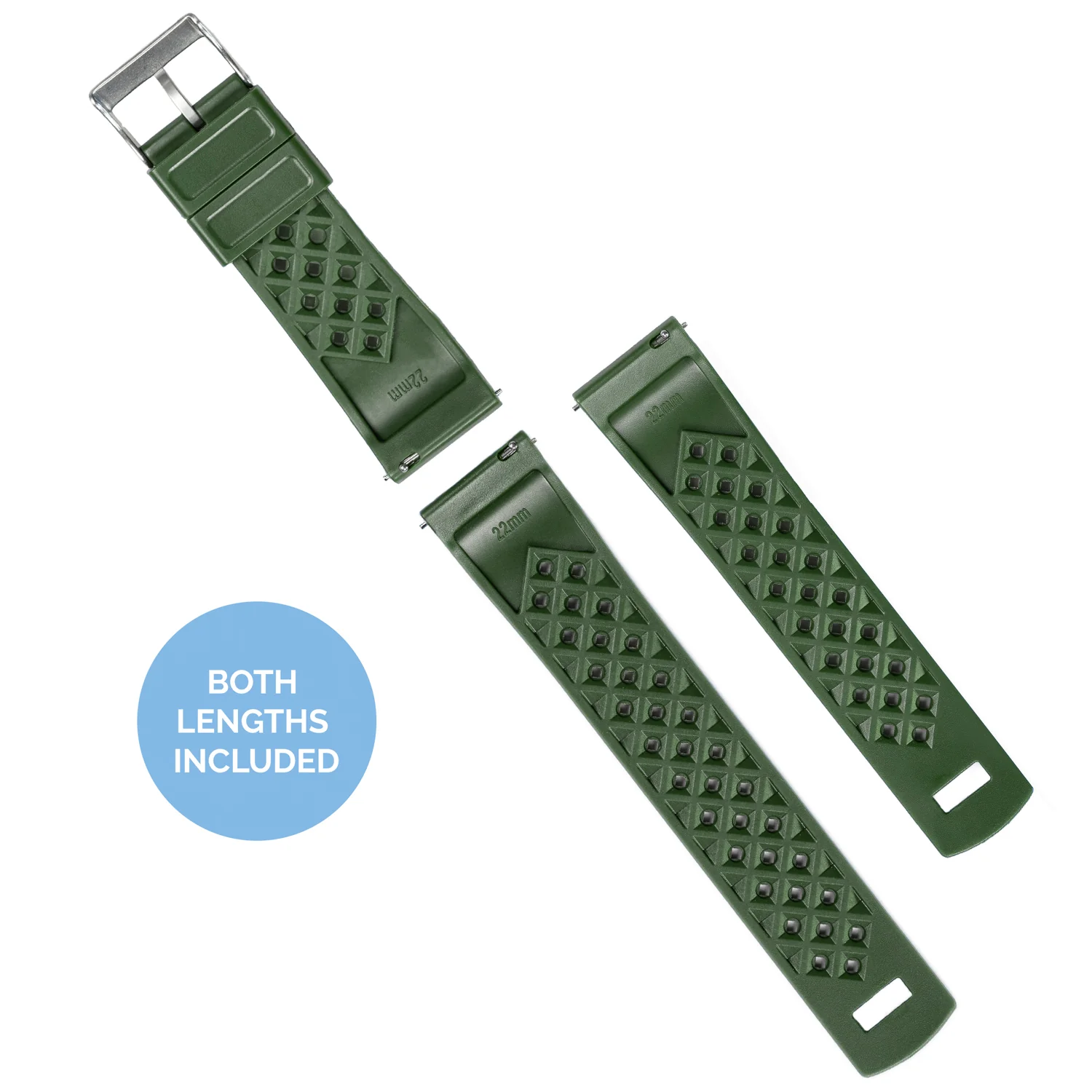Samsung Galaxy Watch Active 2 Tropical Style Army Green Watch Band - Image 5
