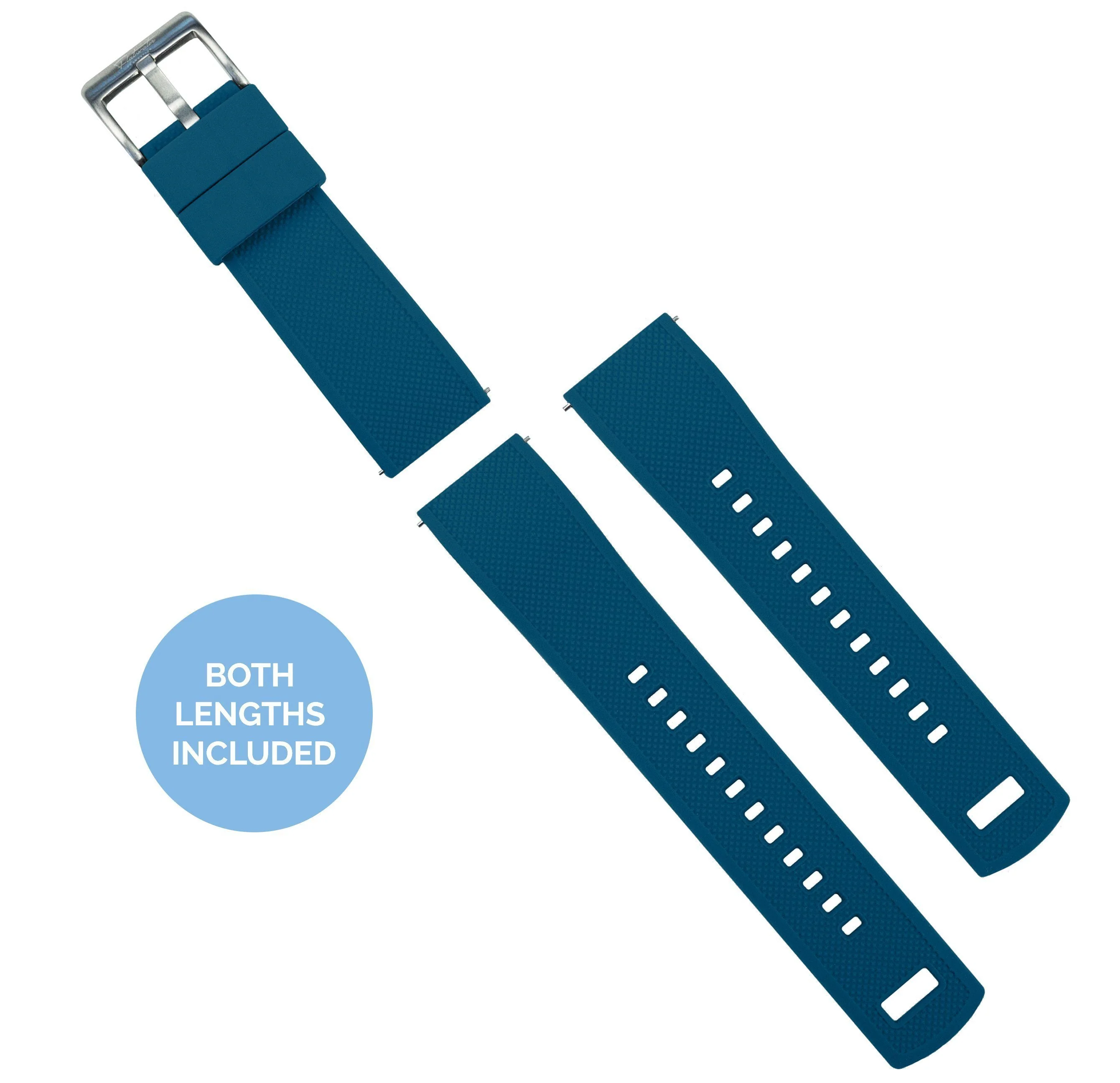 Samsung Galaxy Watch Active Elite Silicone Flatwater Blue Watch Band - Image 4