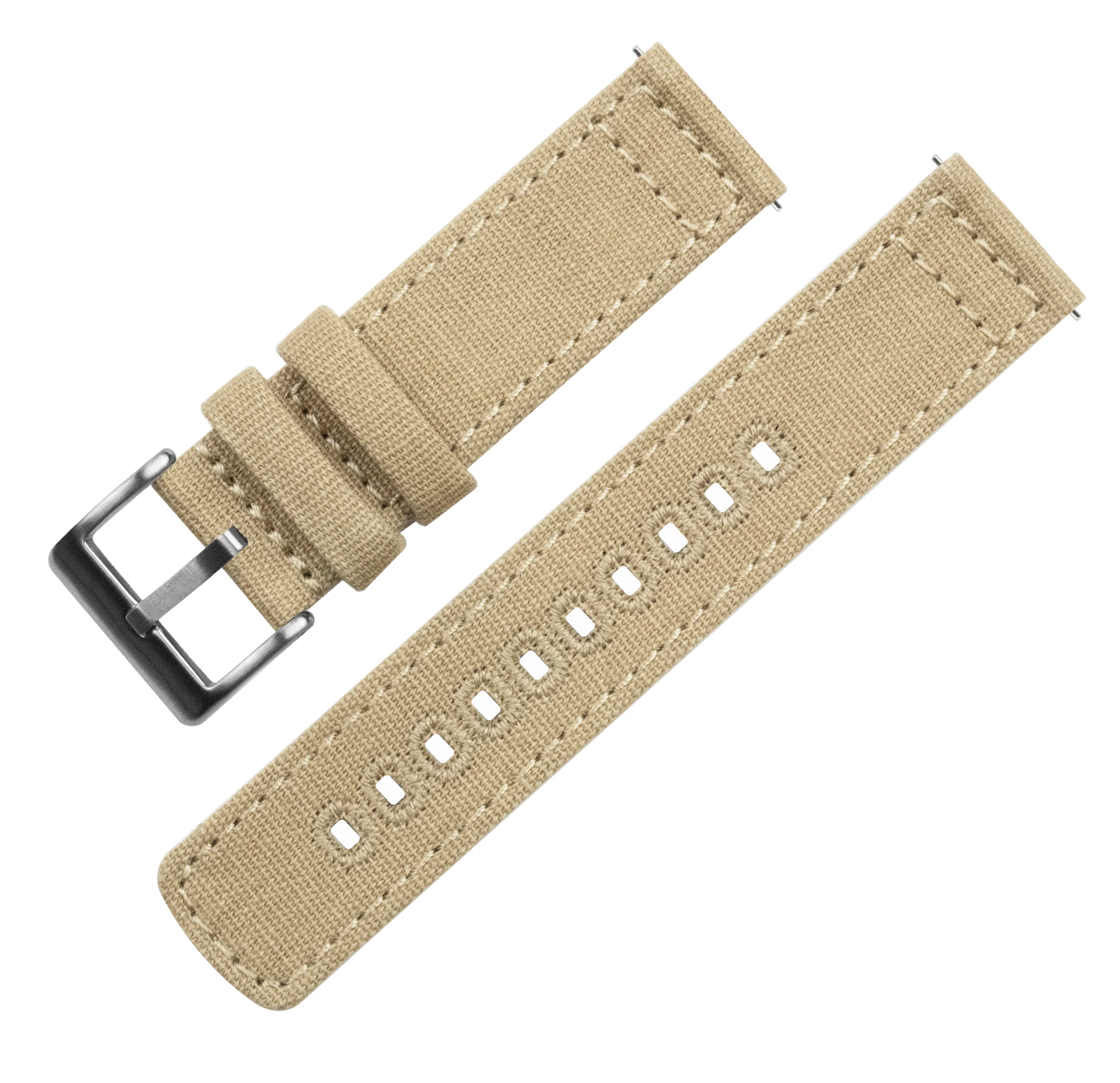 Samsung Galaxy Watch Active Khaki Canvas Watch Band - Image 3