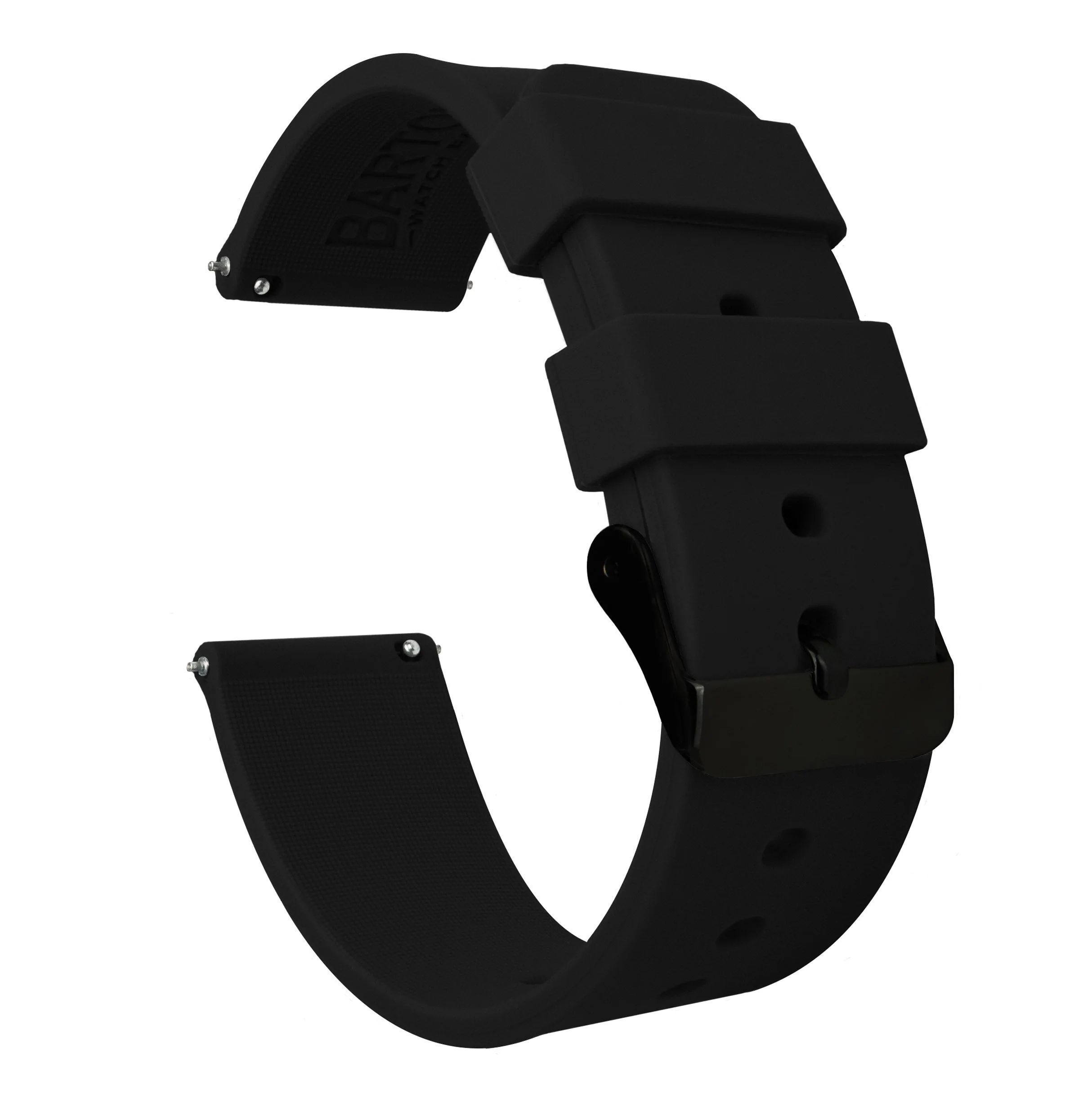 Samsung Galaxy Watch Active Silicone Black Watch Band - Image 2