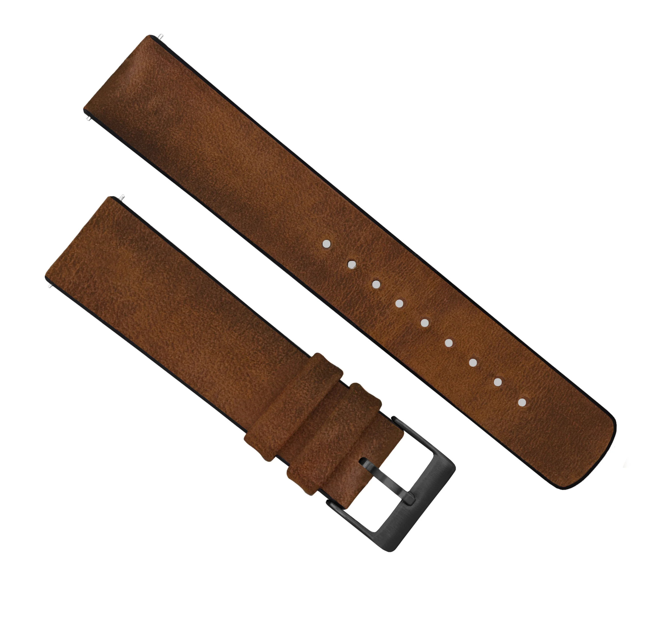 Samsung Galaxy Watch3 Leather And Rubber Hybrid Oak Brown Watch Band - Image 5