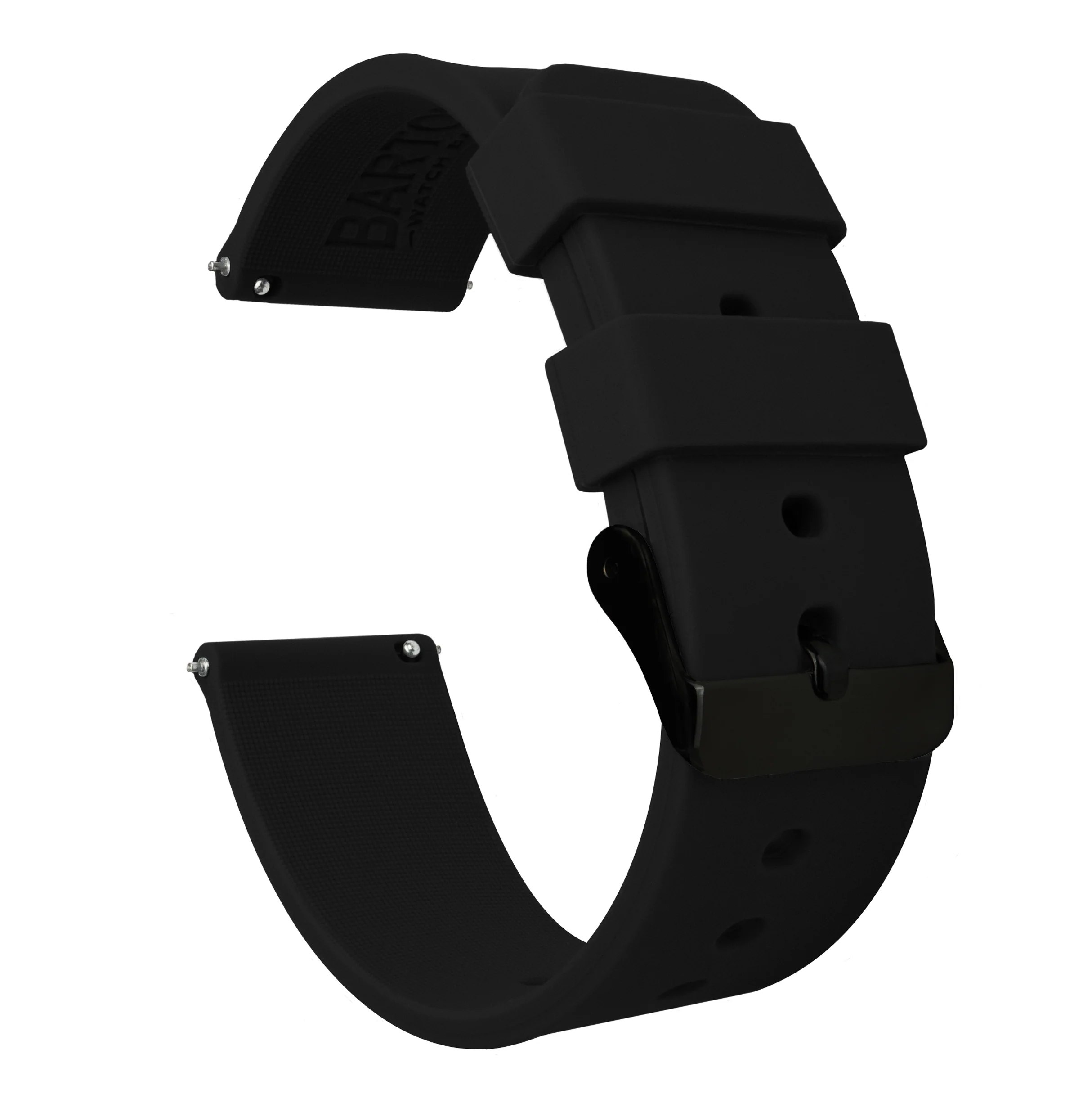 Samsung Galaxy Watch3 Silicone Black Watch Band - Image 2