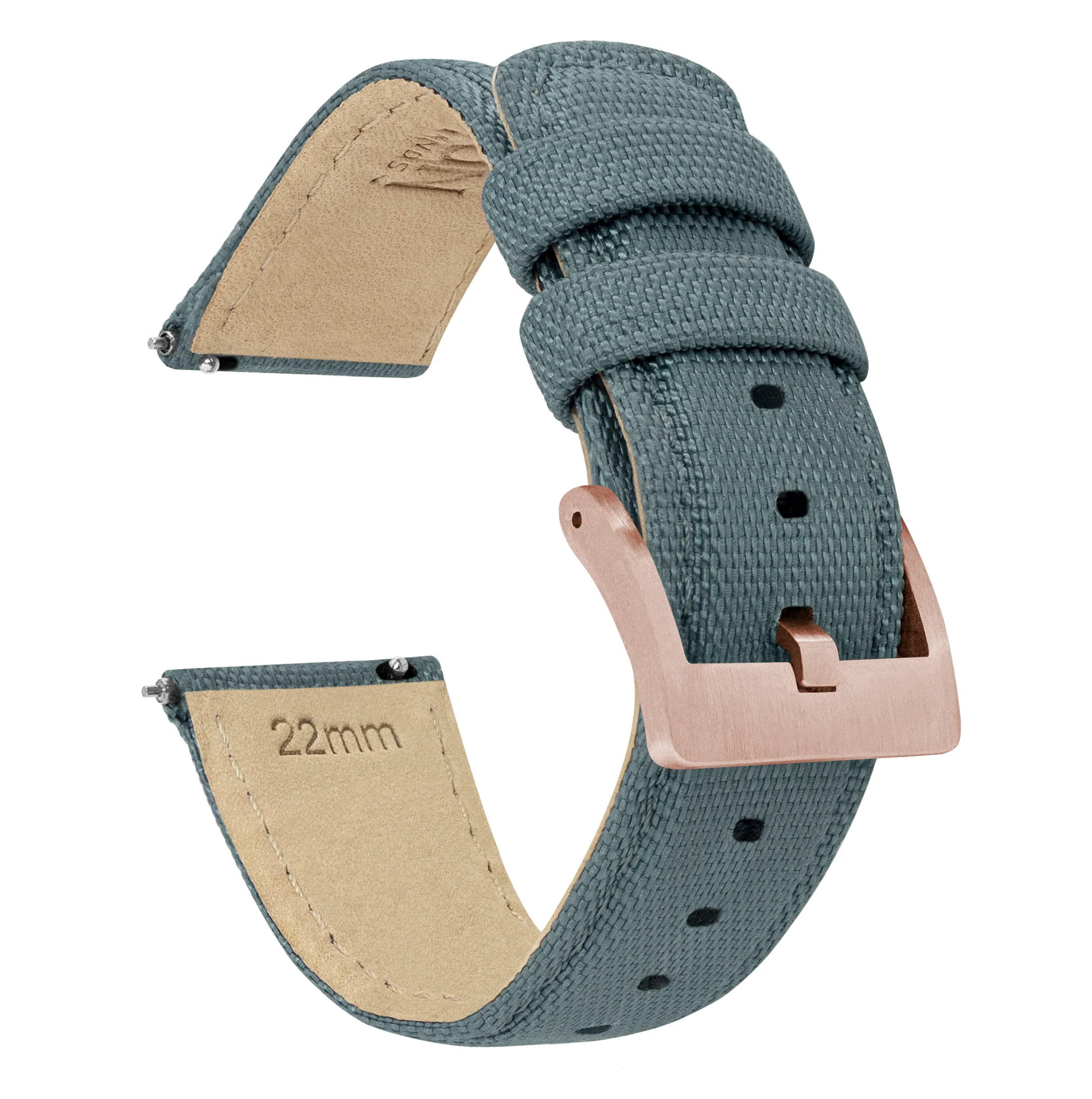 Samsung Galaxy Watch4 Sailcloth Quick Release Slate Grey Watch Band - Image 3