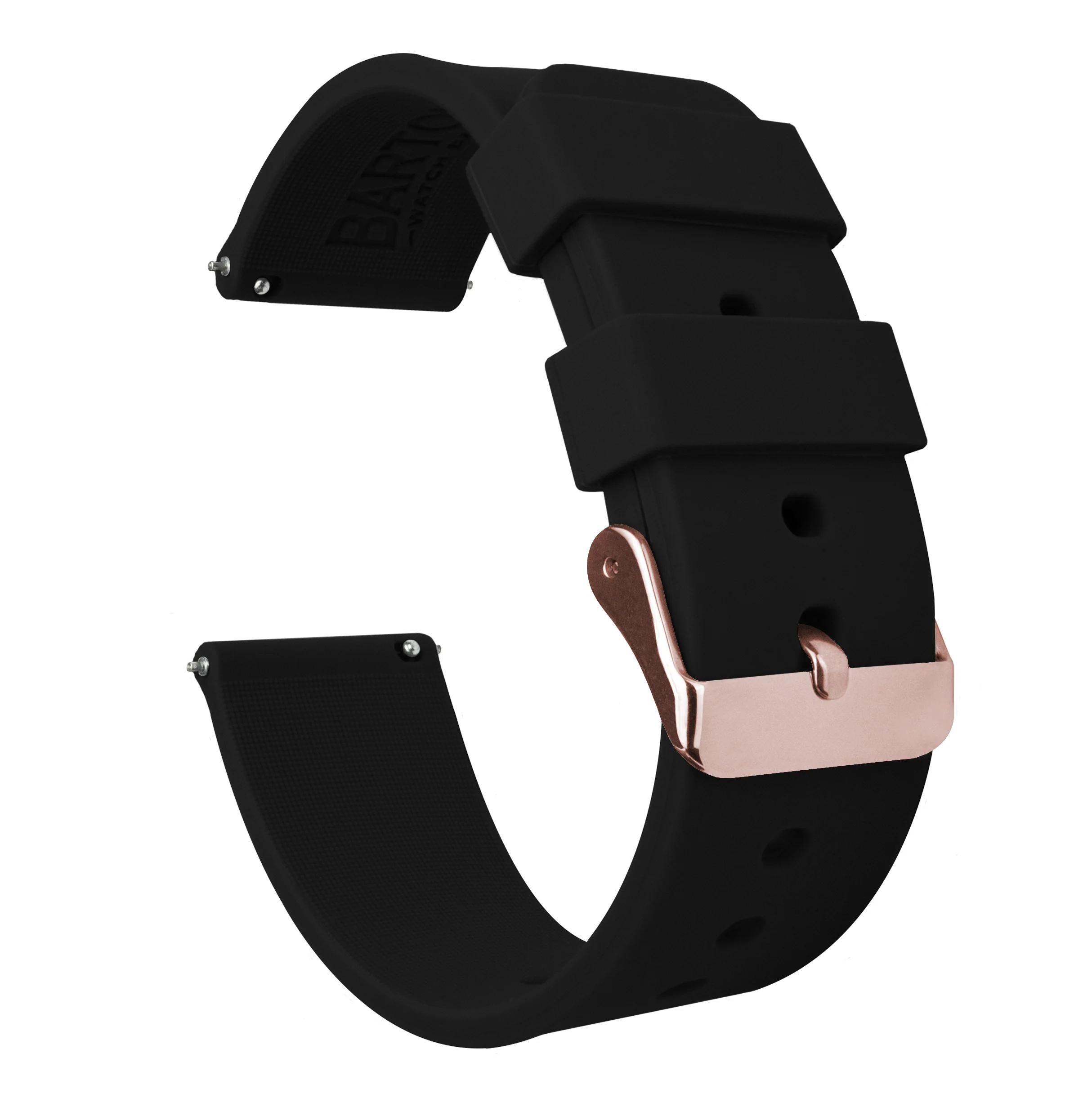 Samsung Galaxy Watch4 Silicone Black Watch Band - Image 3