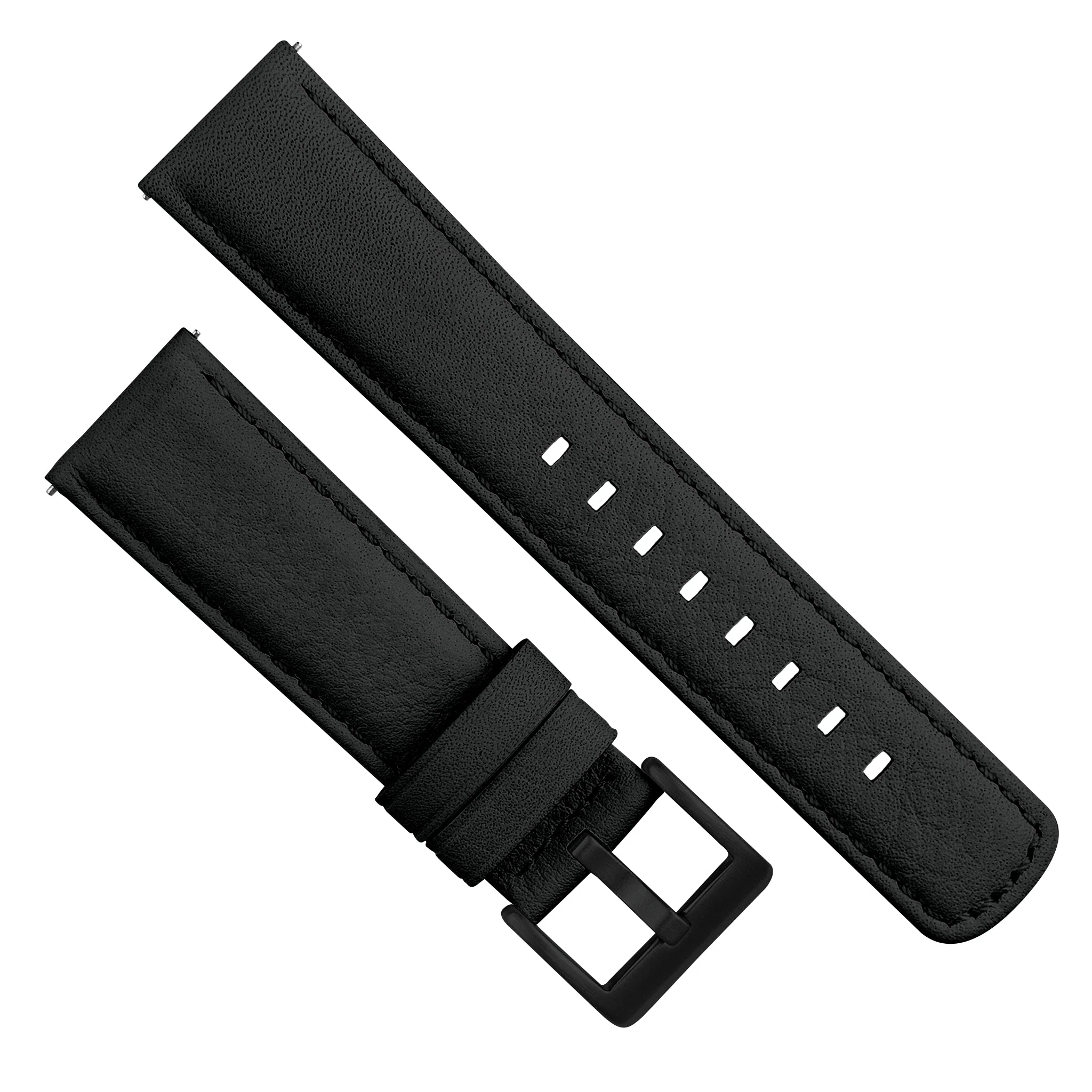 Samsung Galaxy Watch6 Black Pittards Performance Leather Black Stitching Watch Band - Image 7