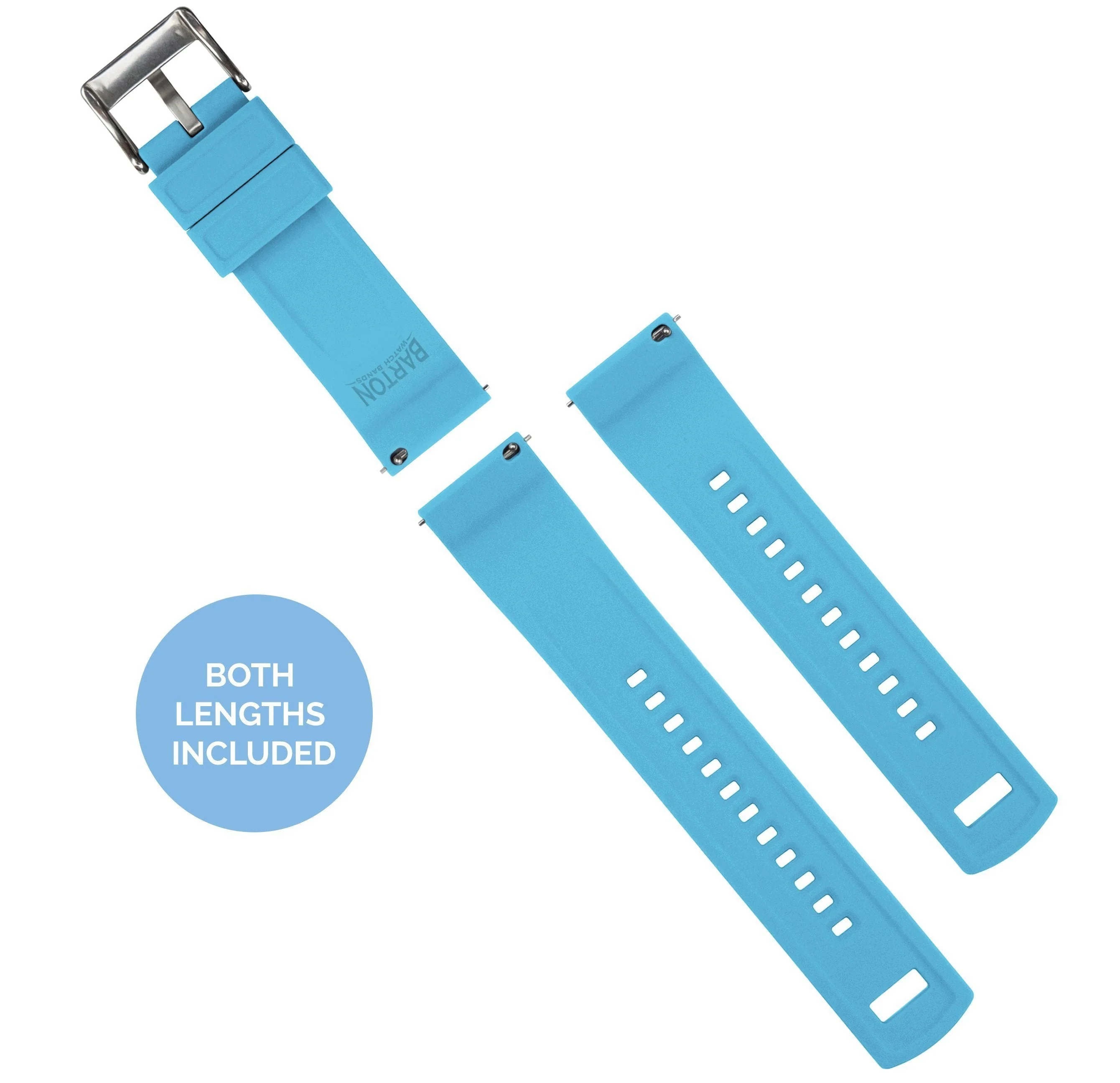 Samsung Galaxy Watch6 Elite Silicone Flatwater Blue Watch Band - Image 5