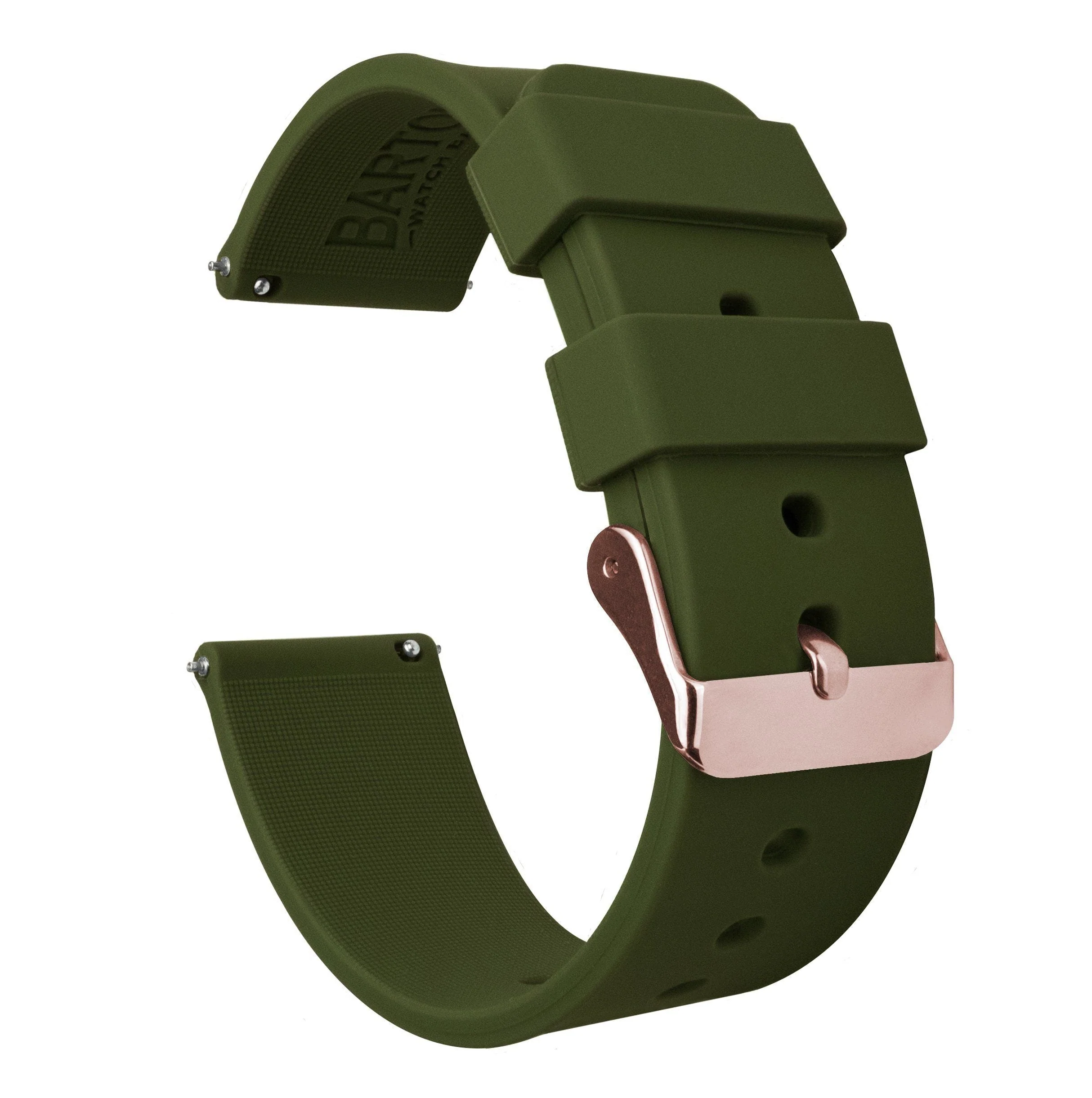 Samsung Galaxy Watch6 Silicone Army Green Watch Band - Image 3