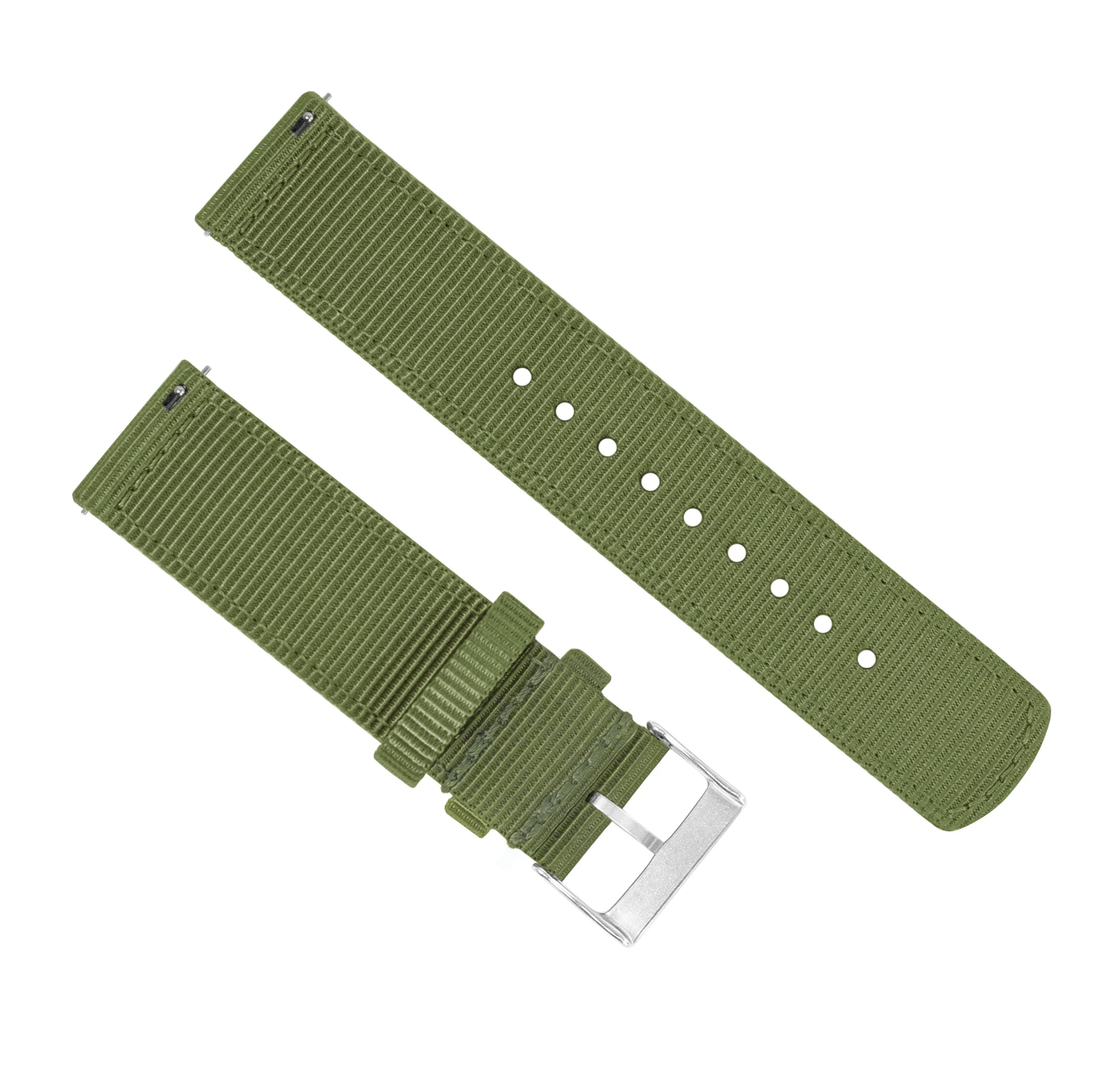 Samsung Galaxy Watch6 Two Piece NATO® style Army Green Watch Band - Image 3