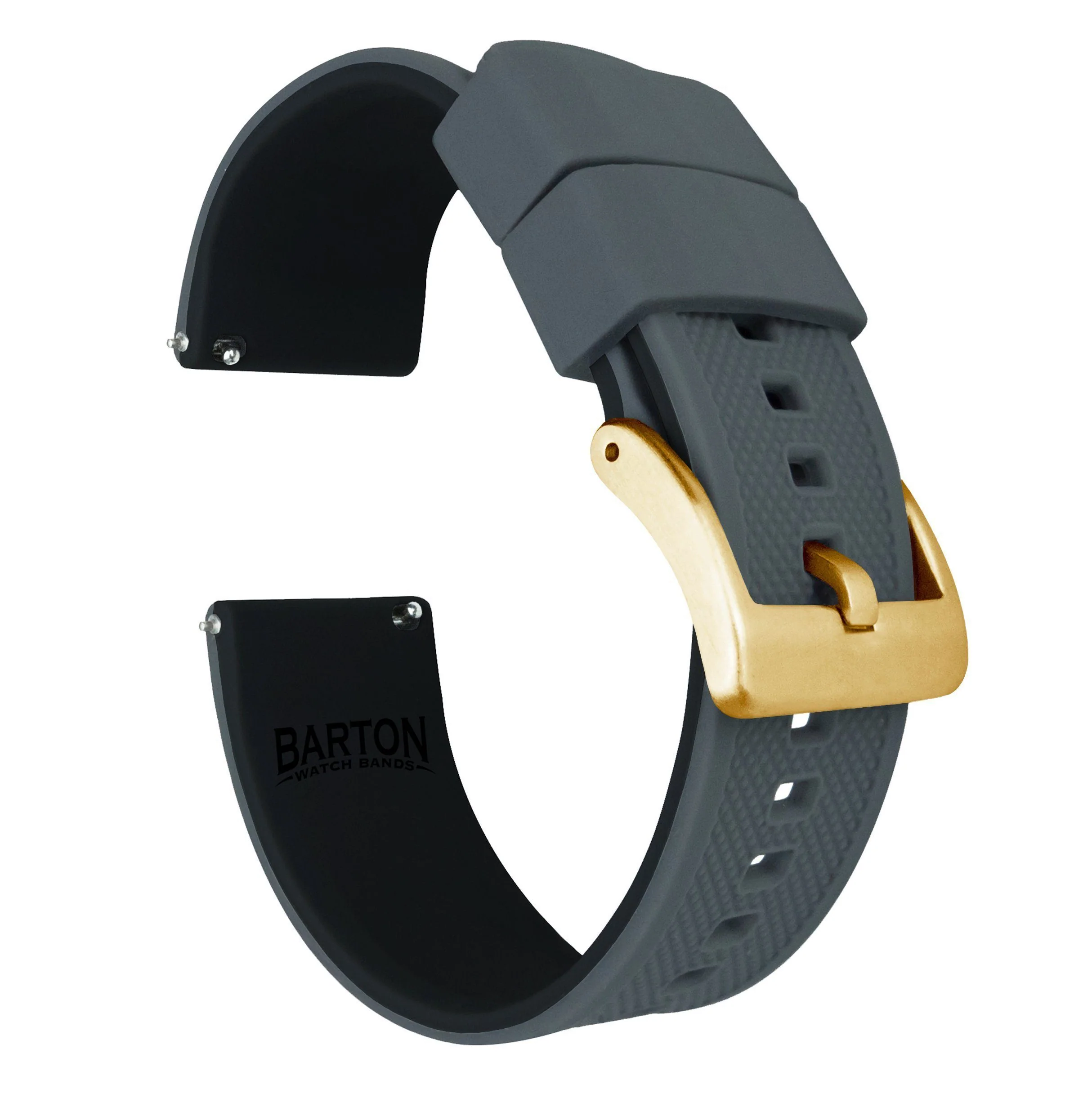 Smoke Grey Top Black Bottom Elite Silicone Watch Band - Marathon GSAR / TSAR (20mm) - Image 10