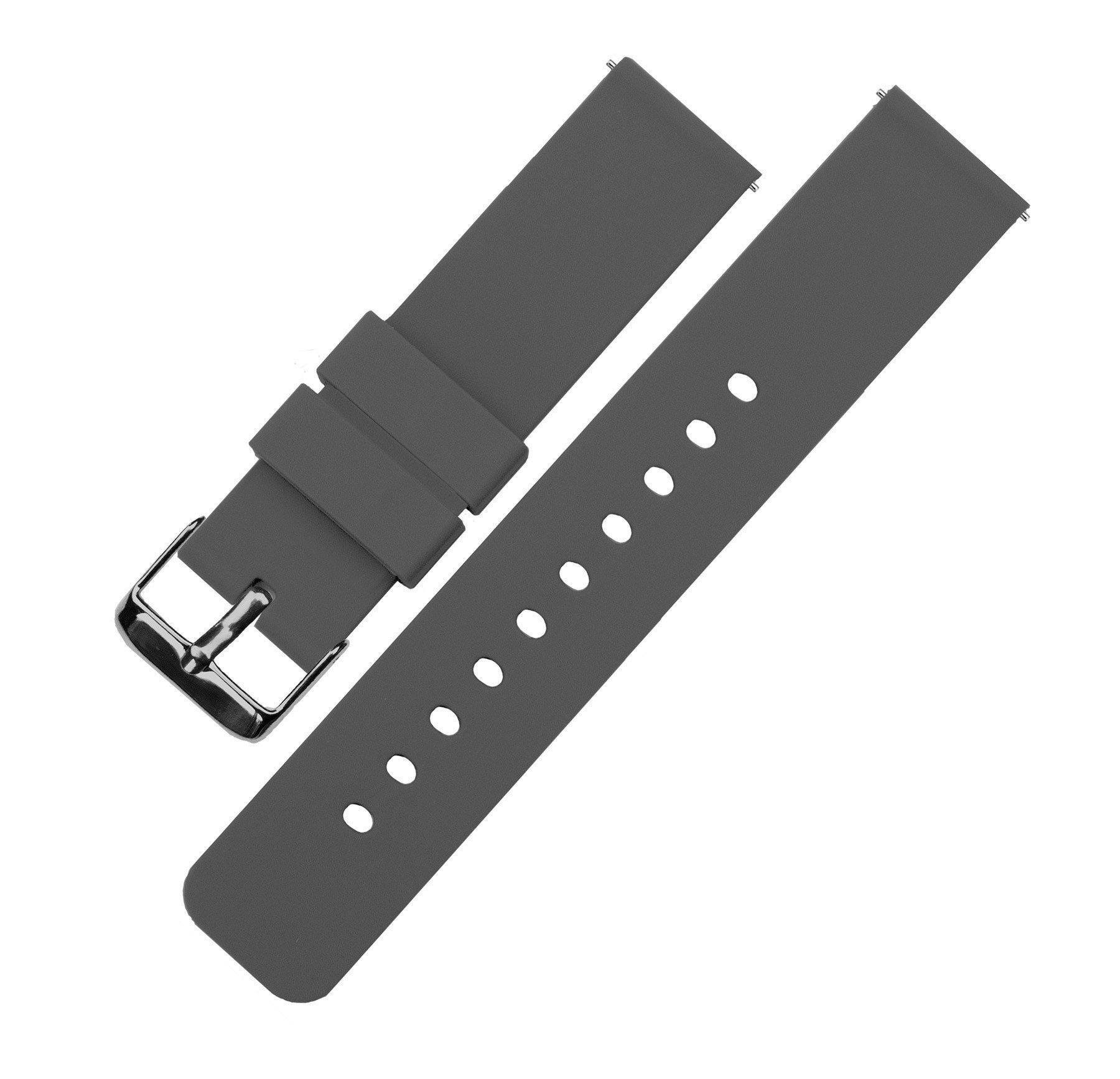Smokey Grey Silicone Rubber Quick Release Watch Band - Image 8