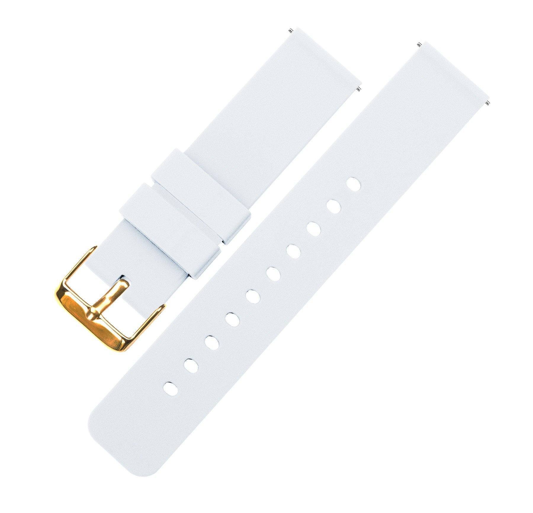 White Silicone Rubber Quick Release Watch Band - Casio Duro MDV-106 (22mm) - Image 10