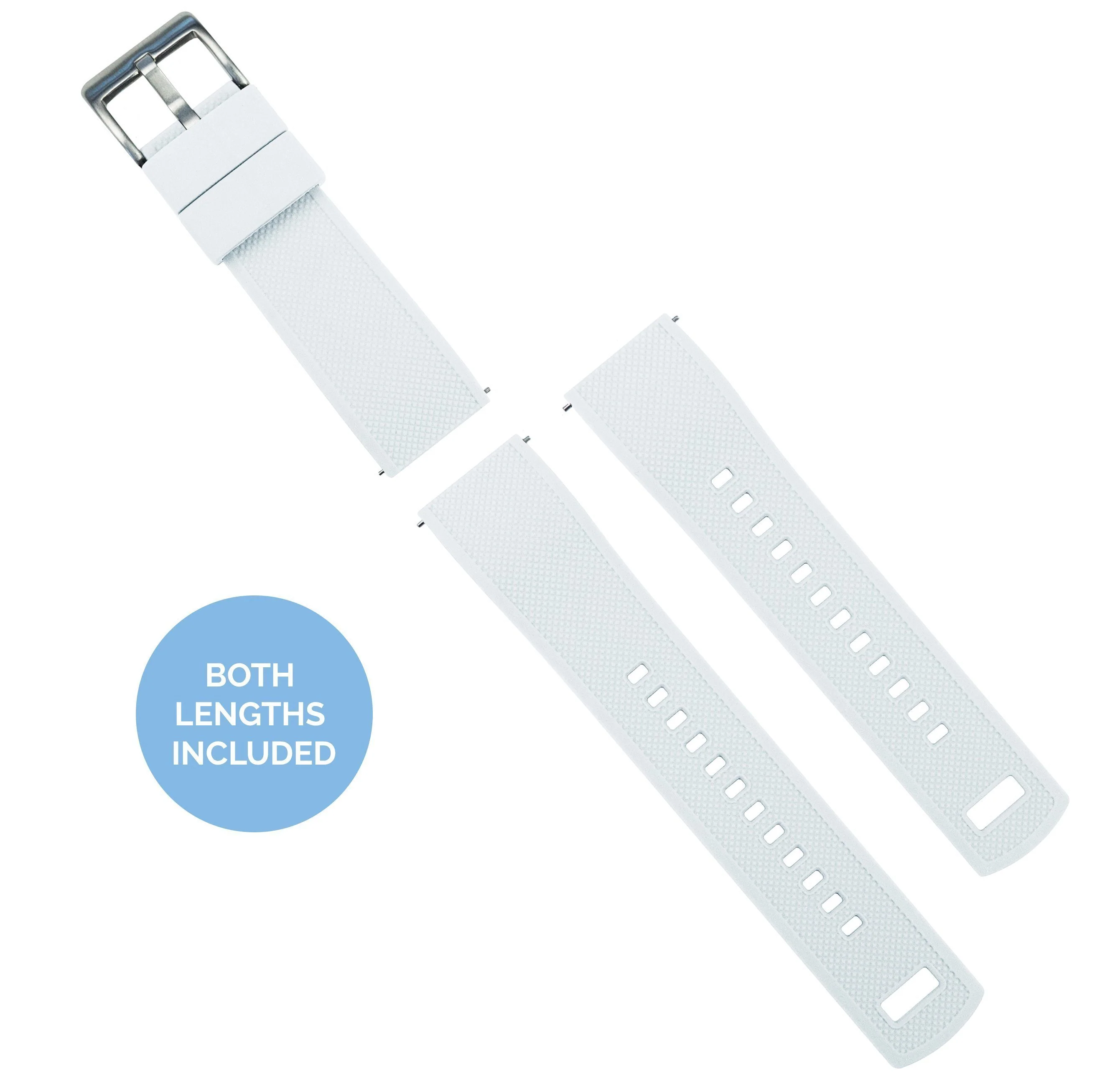 White Top Black Bottom Elite Silicone Watch Band - Casio Duro MDV-106 (22mm) - Image 3