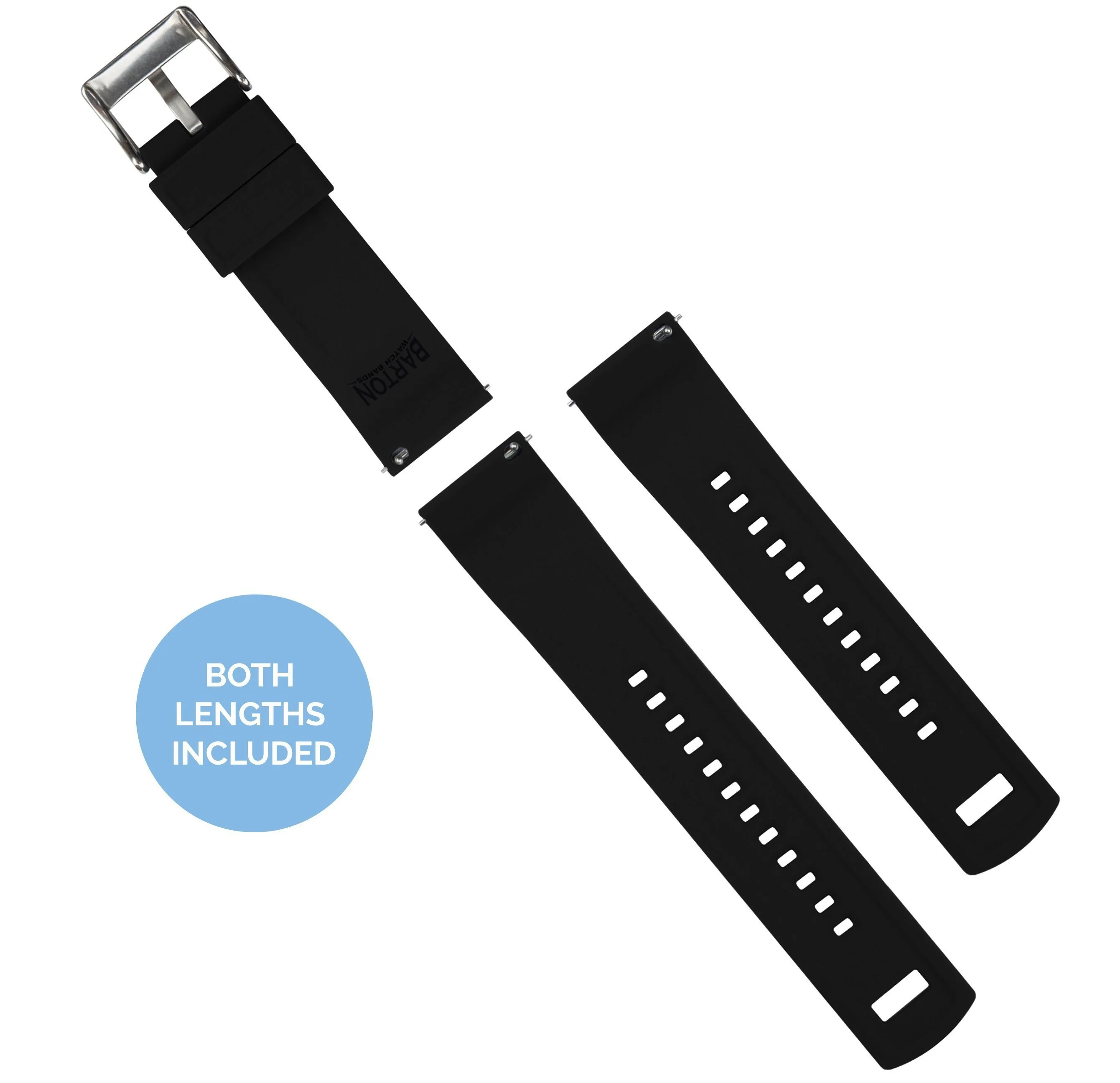 White Top Black Bottom Elite Silicone Watch Band - Casio Duro MDV-106 (22mm) - Image 4