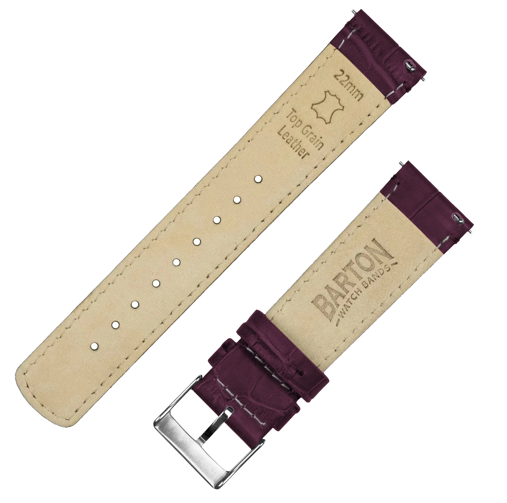 Withings Nokia Activite And Steel Hr Merlot Alligator Grain Leather Watch Band - Image 3