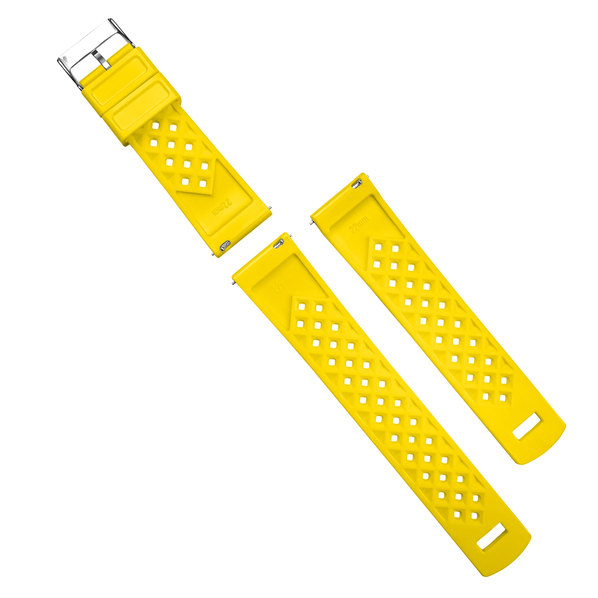 Yellow Tropical Style Watch Band - Casio Duro MDV-106 (22mm) - Image 4