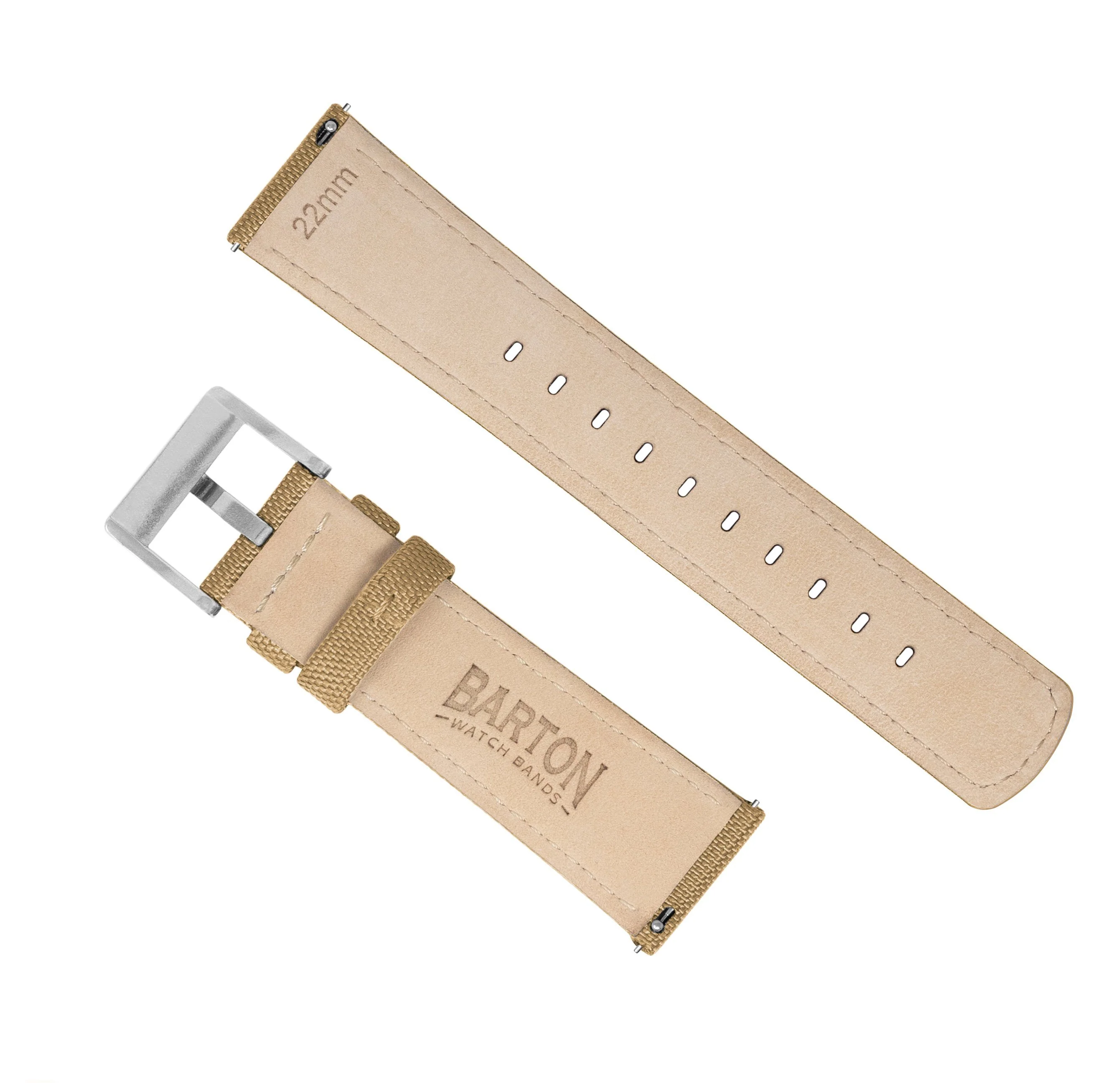 Zenwatch Zenwatch 2 Sailcloth Quick Release Khaki Tan Watch Band - Image 3